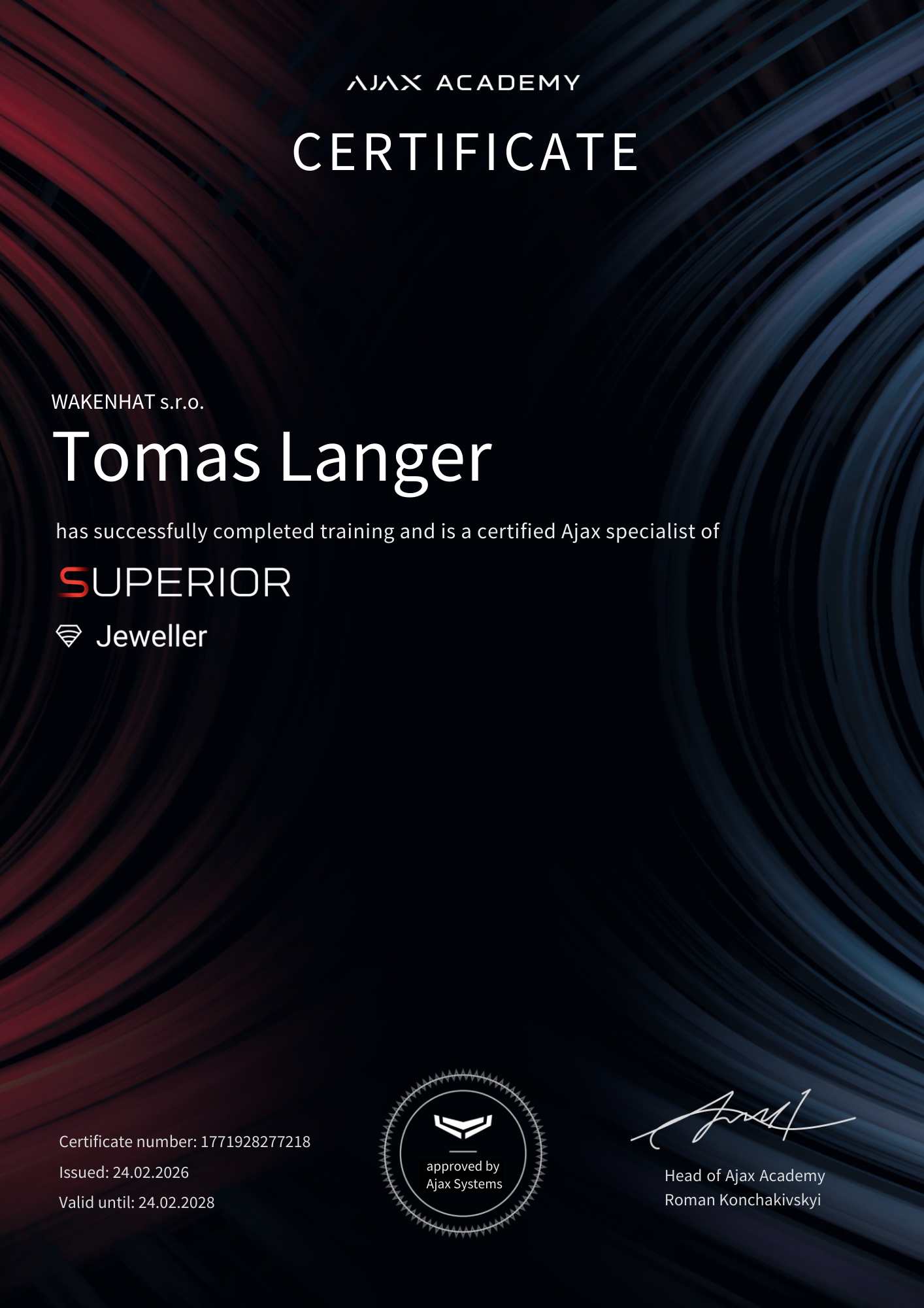 Video surveillance certificate (en). Tomas Langer.pdf